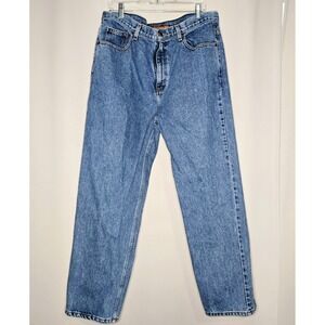 Savane Authentic Workwear Denim Jeans Mens 38x32 Light Wash Blue Cotton